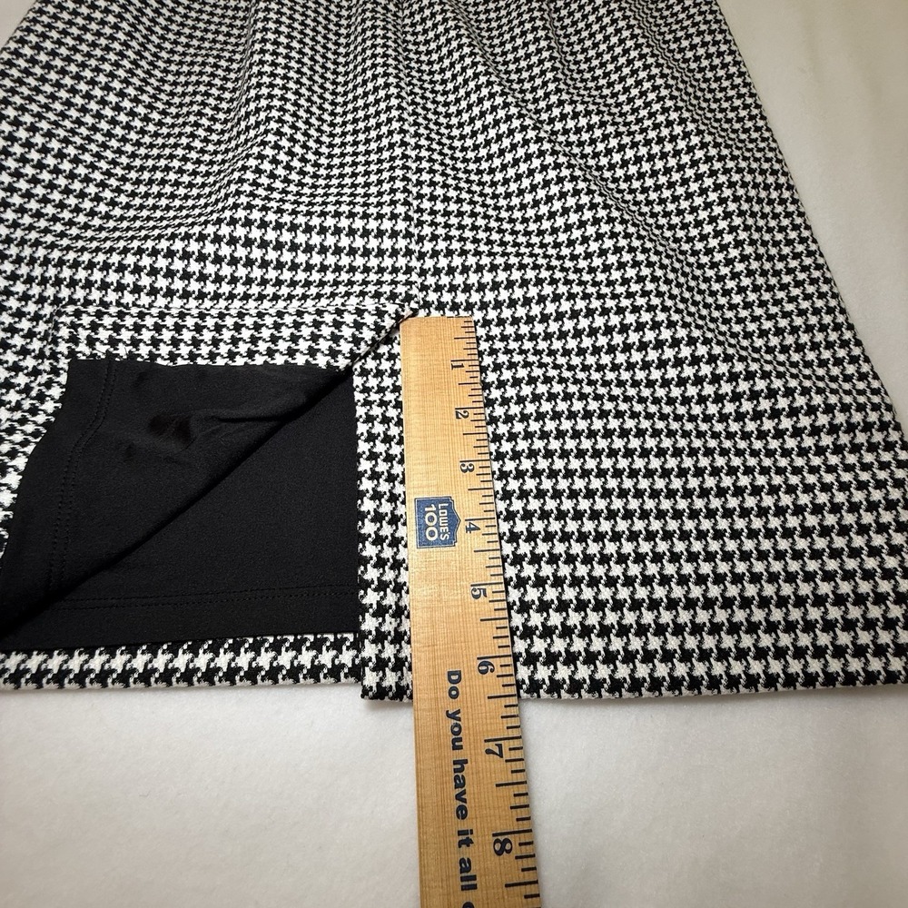 White House Black Market Checked Houndstooth Sheath Career Dress Belted 2 Office - Picture 16 of 16